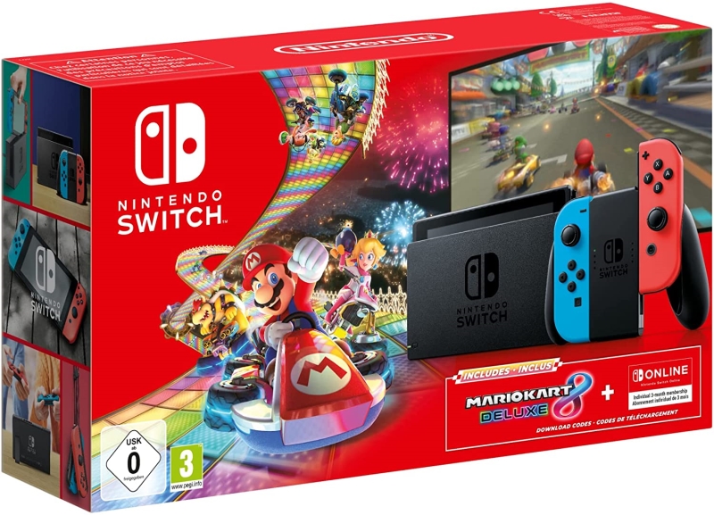 NINTENDO Console Nintendo Switch + Mario Kart 8 Deluxe + 3 Mesi Abbonamento